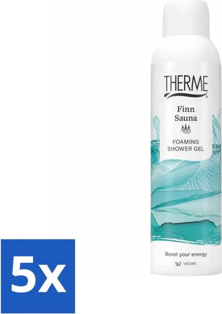 Therme Finn Sauna Gel Doccia Schiumogeno 200ml - Confezione da 5 Pezzi