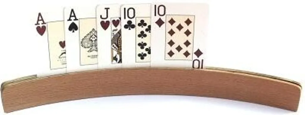 Ksvaye Kartenhalter Aus Holz - 2-tlg. Spielkartenständer Für Poker & Brettspiele