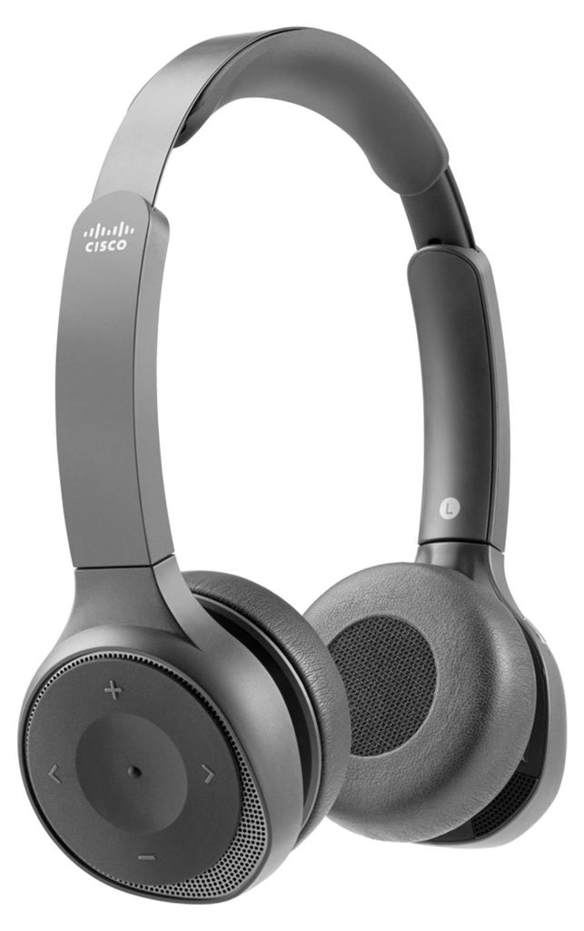 Cisco Bluetooth Headset 730, schwarz: - Dual On-Ear, aktive Rauschunterdrückung, inkl. Ladestation, - Anschlüße: Bluetooth, USB-A, 3.5mm*(nur Au...