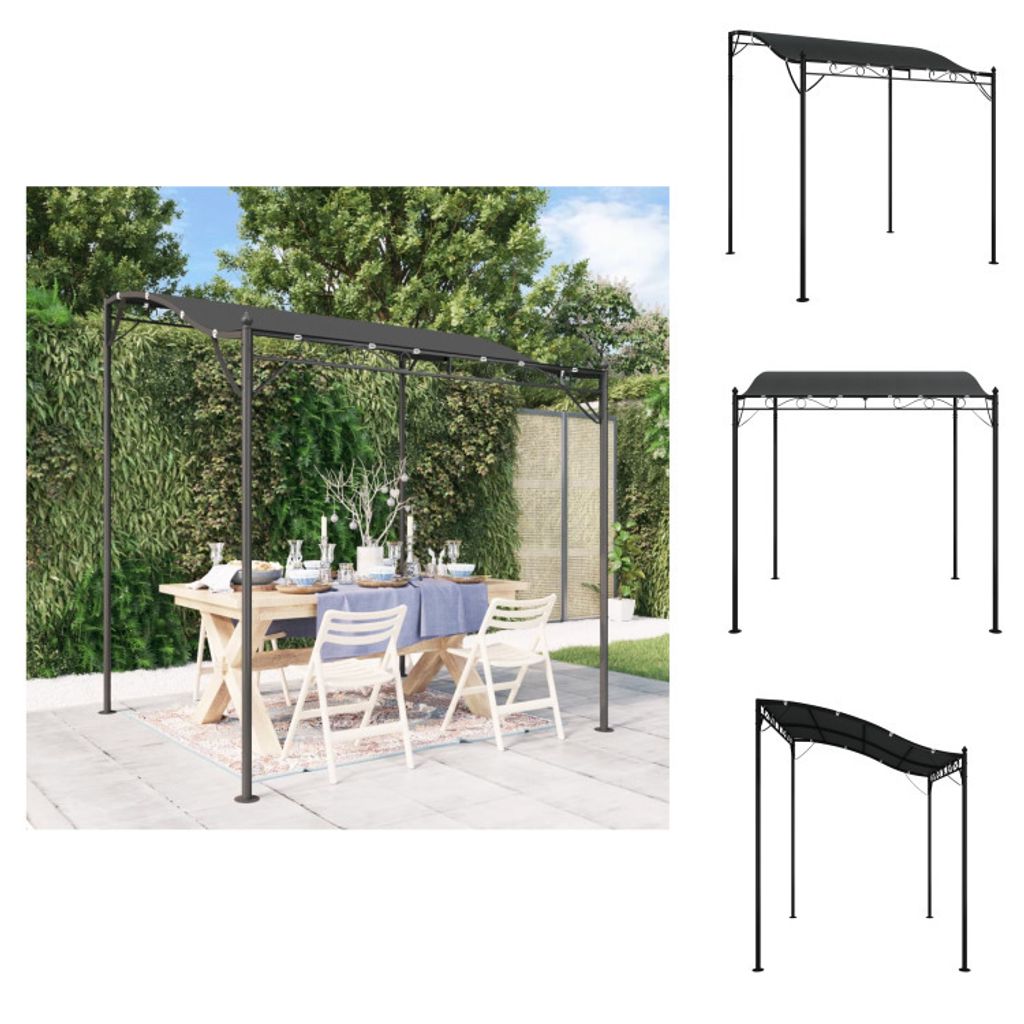 vidaXL Markise Anthrazit 2x2,3 m 180 g/m² Stoff und Stahl - Pavillons & Partyzelte
