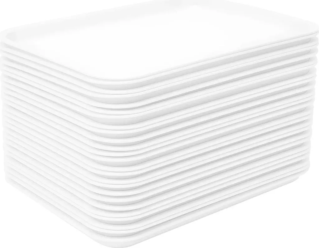 Organisateurs de tiroir modulables blancs - Lot de 24 bacs en PP