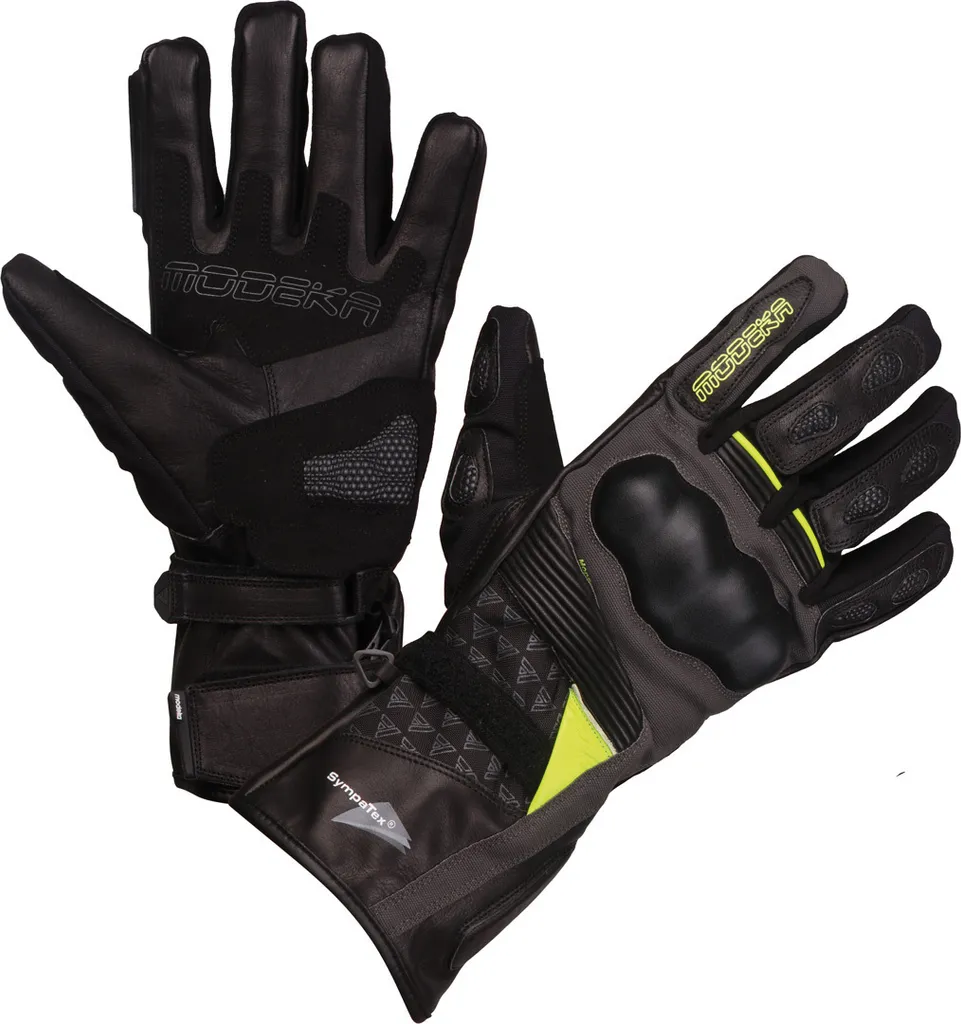 Gants de moto touring Modeka Panamericana étanches en textile et cuir 8