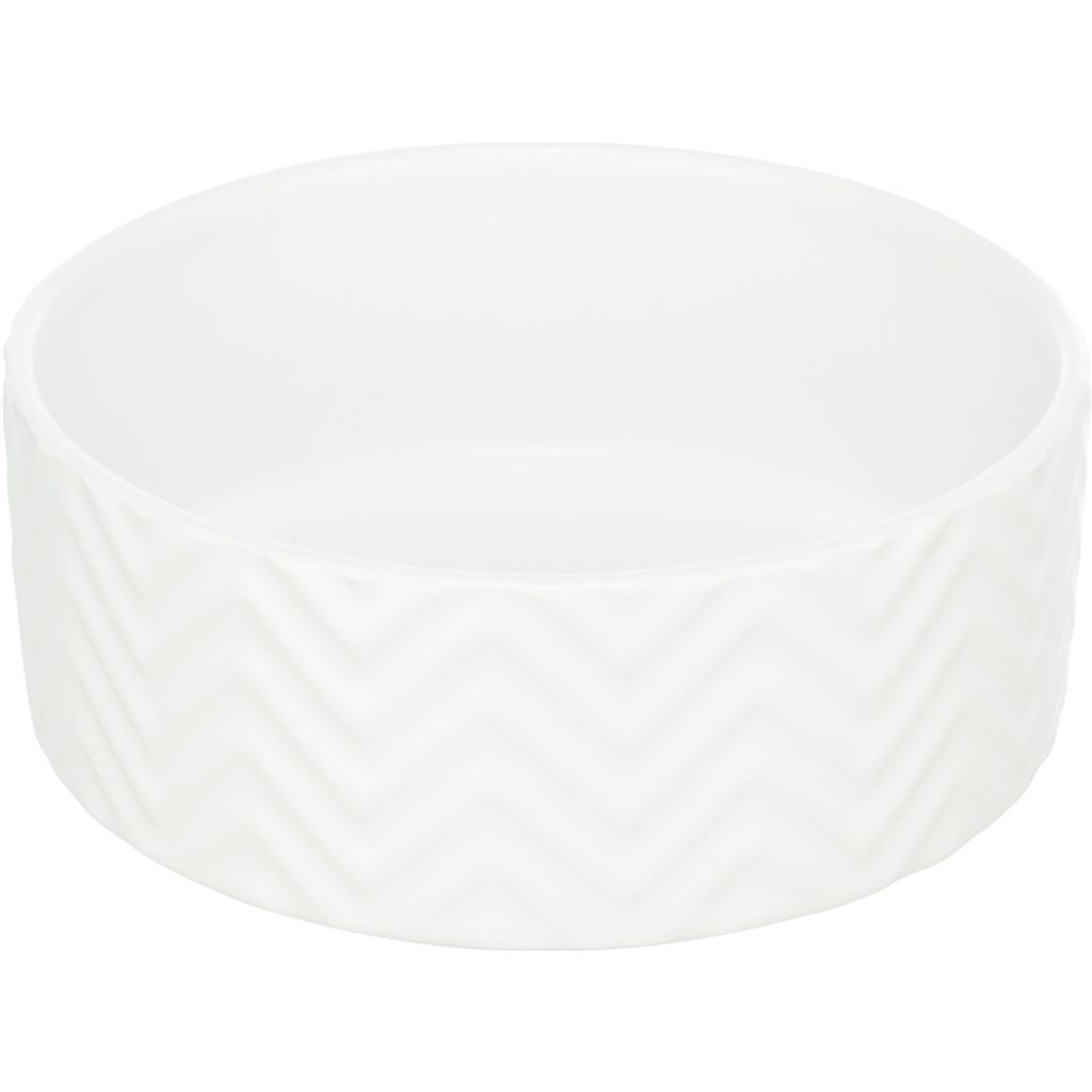 Trixie Keramická miska 0,9 l/ø 16 cm, vroubkovaná, bílá Obrázek produktu 