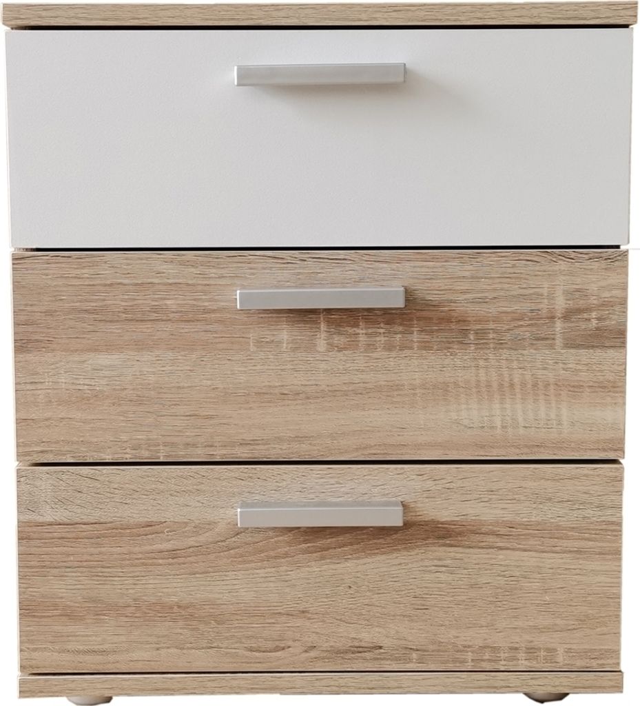 Nachtschrank Nina mit 3 Schubladen HTI-Line Produktbild 1