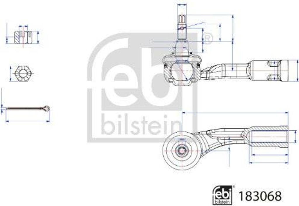 FEBI BILSTEIN 183068 Spurstangenkopf OE 56820H8000 kompatibel mit Stonic, Rio, Solaria, Accent