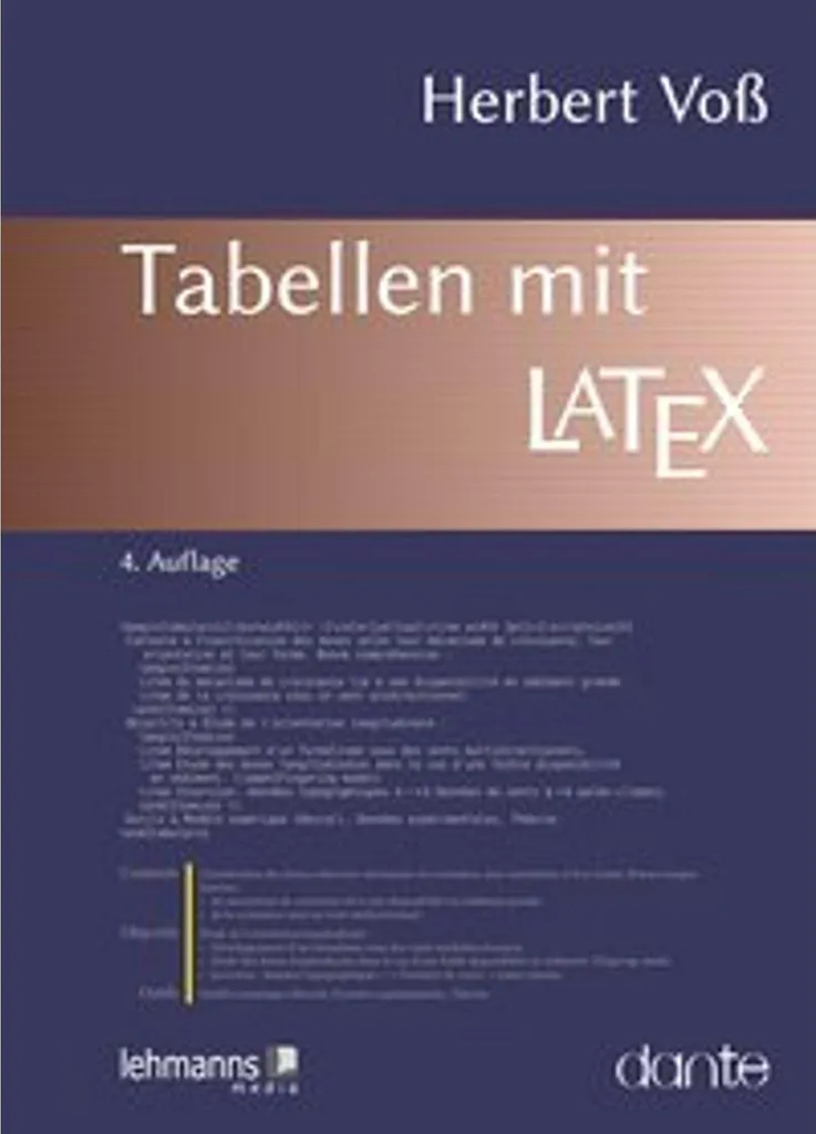 Livre technique Tabellen mit LaTeX pour la mise en page scientifique