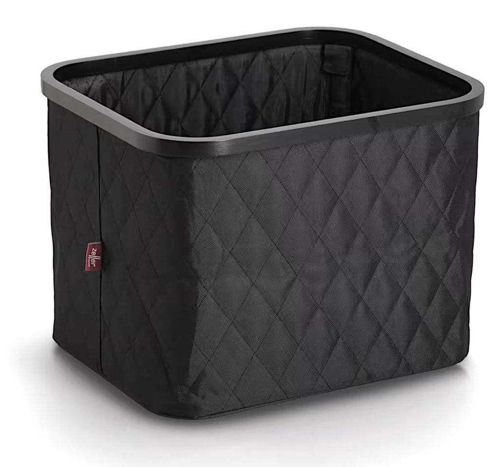 Úložný košík Zeller, polyester/bambus, čierny, cca 40,5 x Obrázok produktu 
