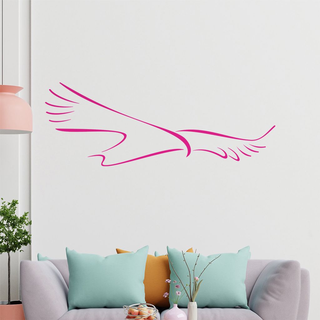 Adler Linien Wandtattoo in 6 Größen - Wandaufkleber Wall Sticker - Dekoration, Küche, Wohnzimmer, Schlafzimmer, Badezimmer