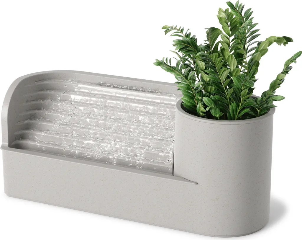 Fontaine Stream Umbra 50 cm en fibre de bois avec tablette décorative