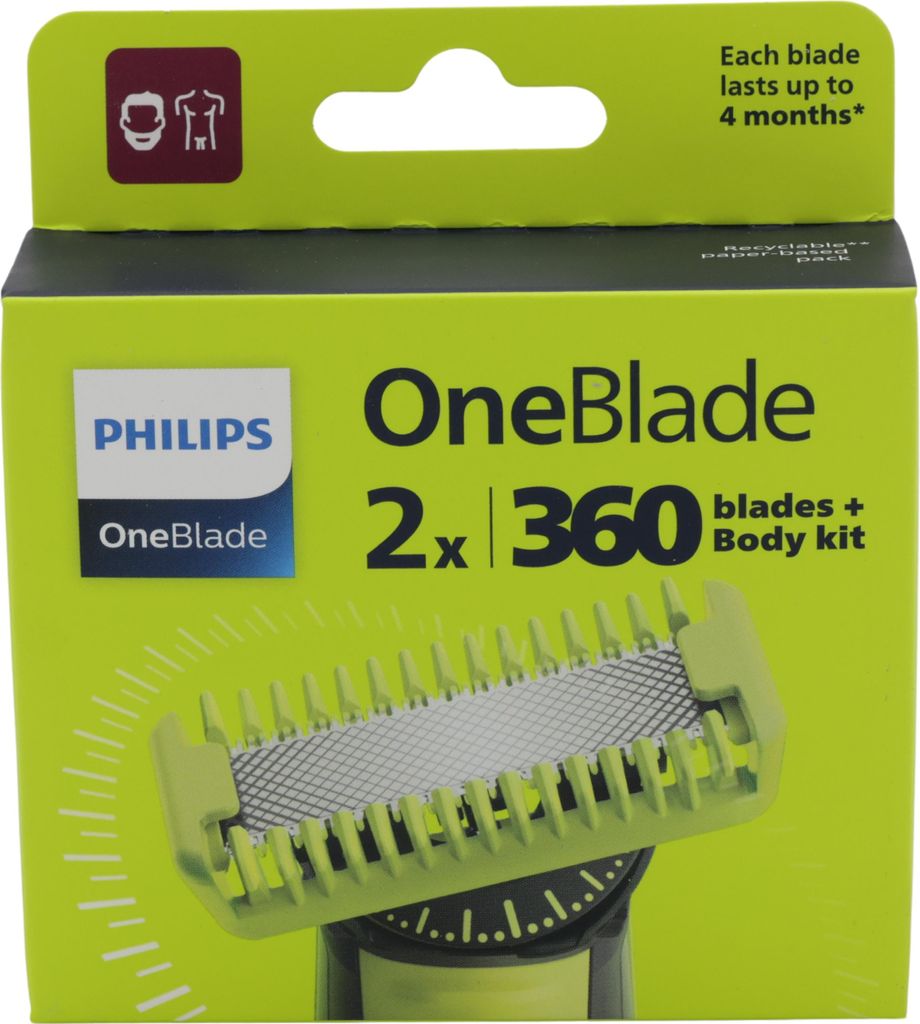 Philips | OneBlade 360 náhradní břity, 2 kusy a sada těl | Obrázek produktu 