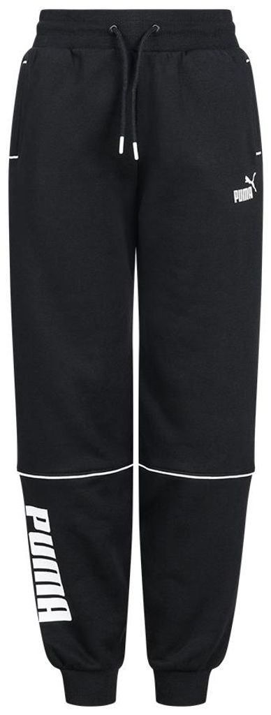 Kinder-Trainingsanzug Puma Power Colorblock Pant Jr Schwarz