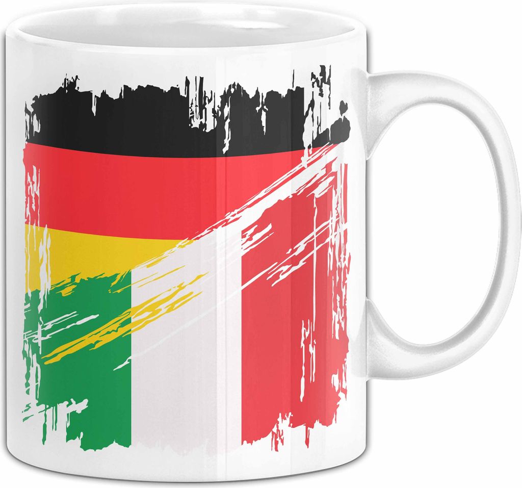 Italien Deutschland Flagge Halb Deutscher Halb Italiener Fußball Germany 2024 Europa Italy (Weiß)