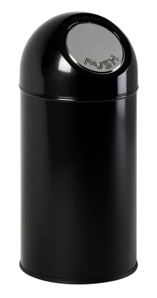 V-Part - Abfallbehälter mit Druckdeckel 40 Liter - Steel Image du produit 