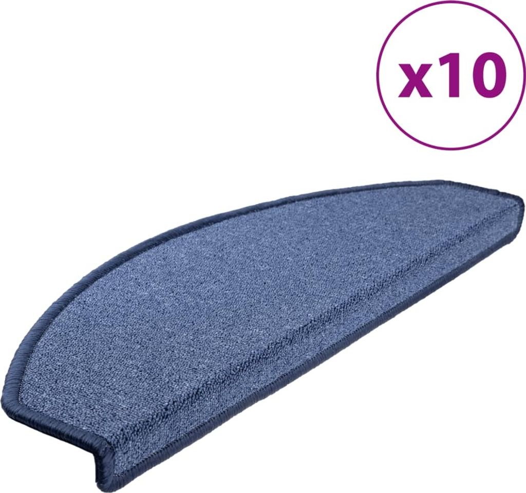 Stufenmatten 10 Stk. 65x24x4 cm Blau Halbrund Groß