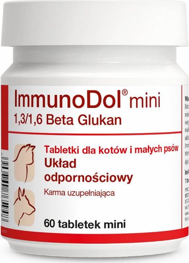 ImmunoDol Mini 1,3/1,6 Beta Glukan IMMUNITÄT für Hunde und Katzen 60 Minitabletten