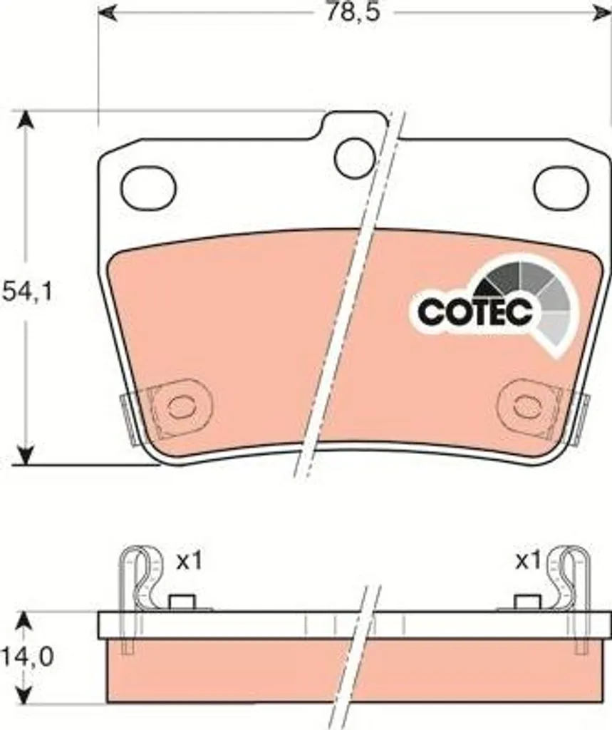 Plaquettes TRW GDB3279 haute résistance pour Toyota RAV 4 et OE T11