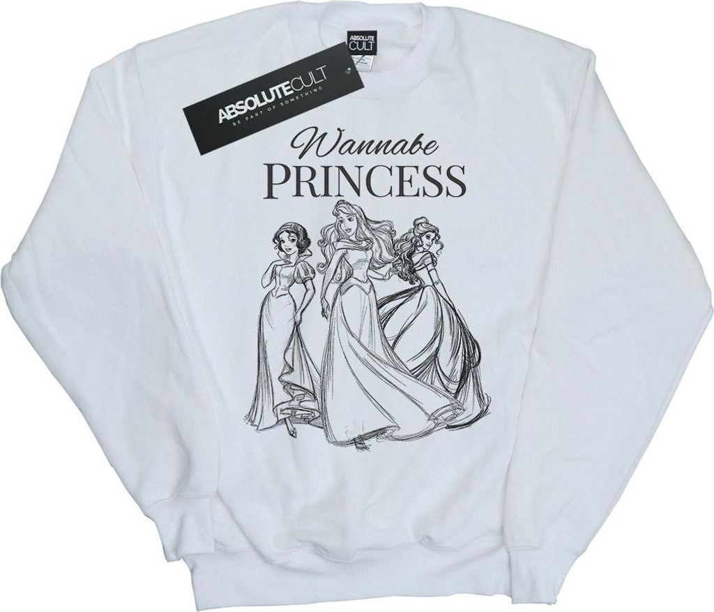 Disney Princess - "Wannabe Princess" Sweatshirt für Damen BI32771 (XL) (Weiß)