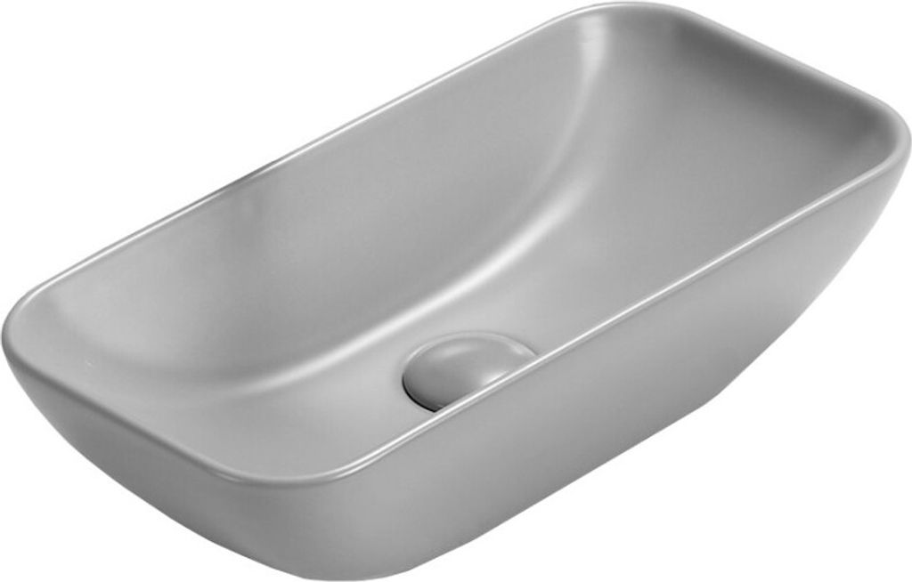 Mexen Klara Aufsatzwaschbecken 46 x 23 cm, Hellgrau matt - 21564661