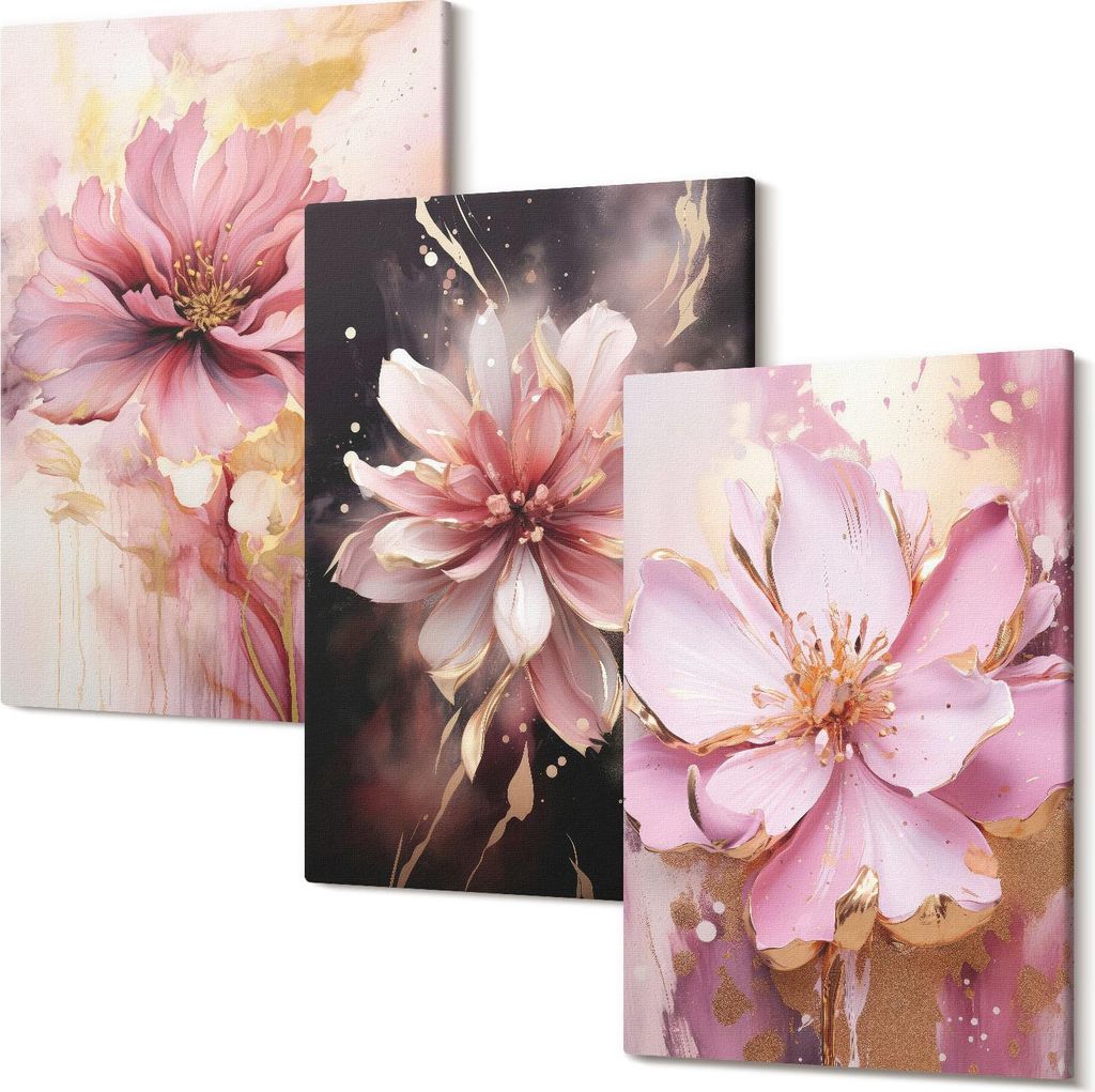 Wandbild – Leinwandbild – Leinwandbilder – Polycanvas – Kunstdruck – Modern – Panorama – Mehrteilig – 3-Teilig Set – Hochwertig ...
