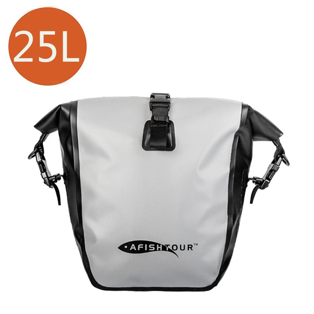 25L Fahrradtaschen Gepäckträgertasche Wasserdicht Fahrradtaschen Rucksack für Gepäckträger Grau