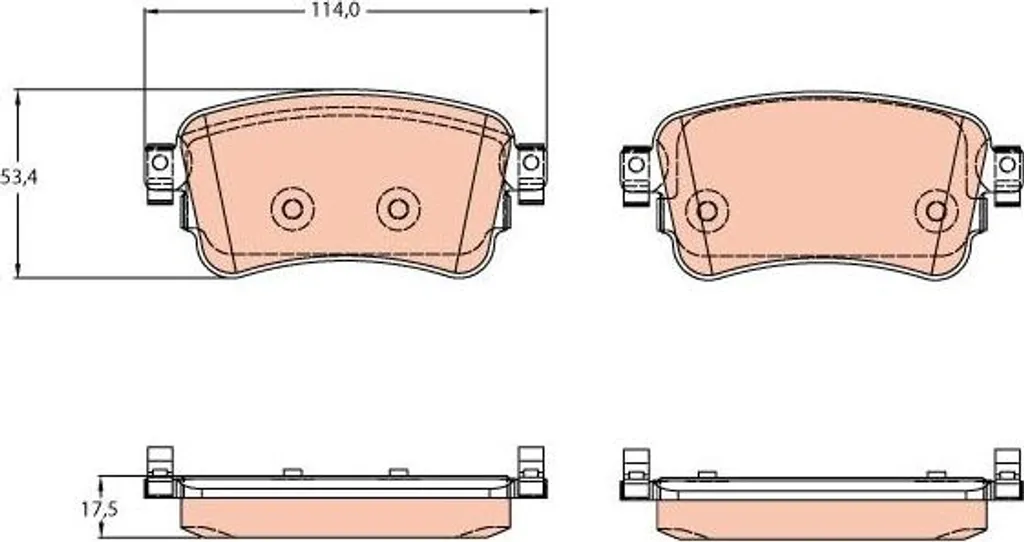 Plaquettes de frein TRW GDB2166 OE 1617936880 pour Jumpy et Expert