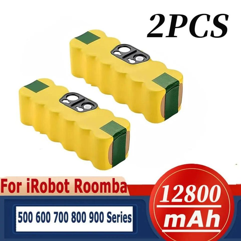 Ersatzakku für Saugroboter - Li-Ion 14,4 V 12800 mAh - 2er Pack - Kompatibel mit 500-900-Serien