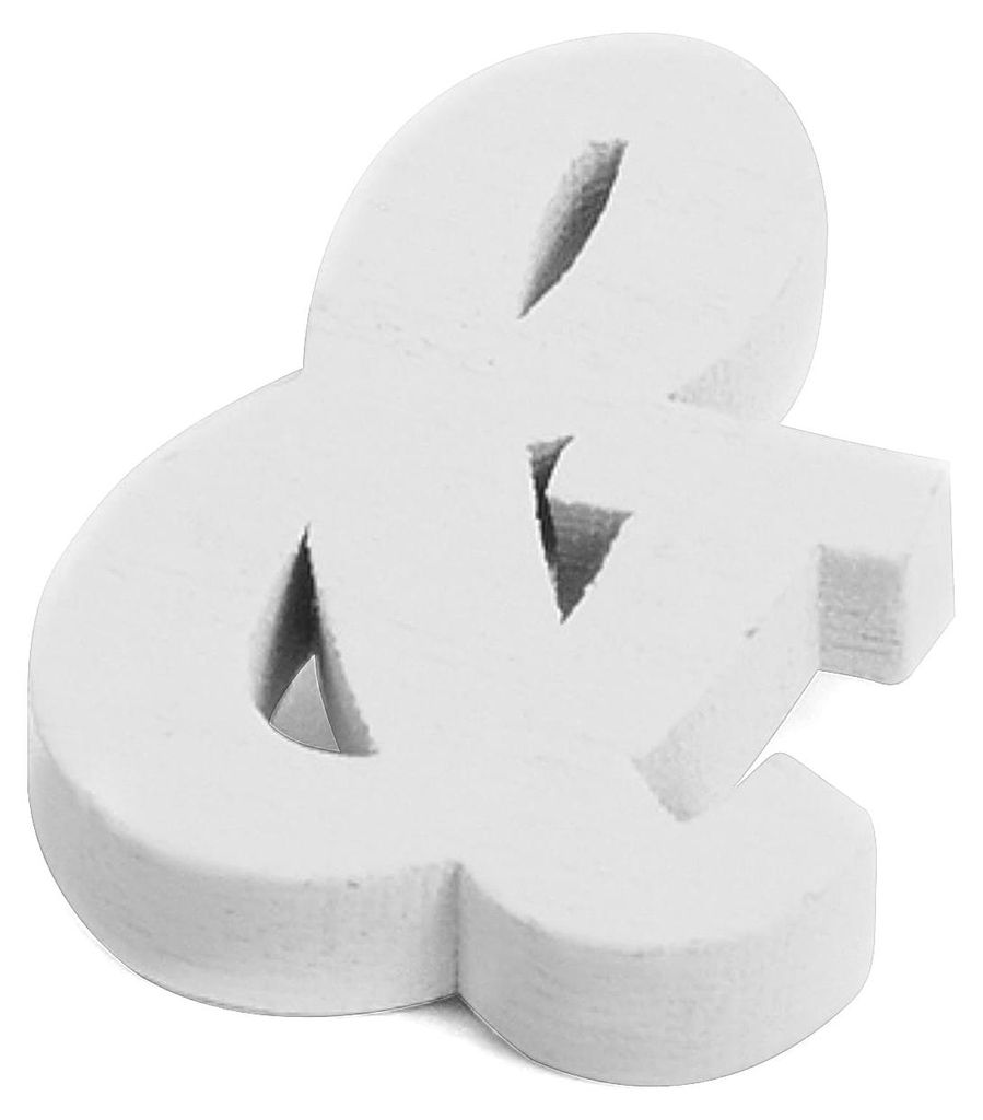 Kleiner weißer Holzbuchstabe '+' - 5 cm für Hochzeiten - Produktbild 
