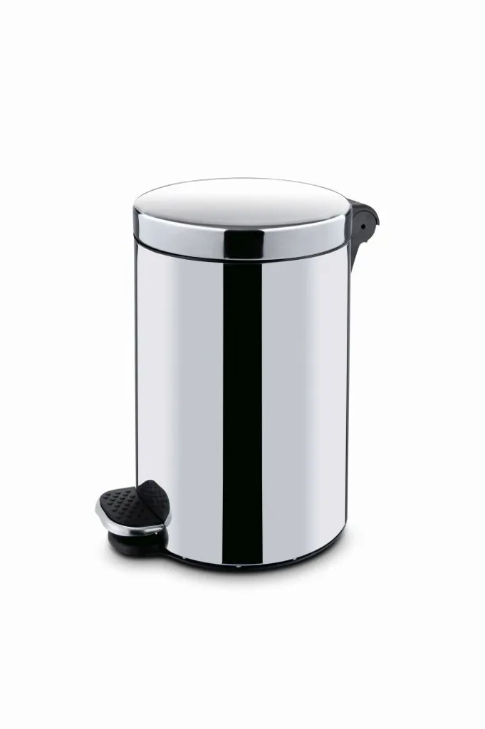 Alda Poubelle inox 3L pédale F610 - Hygiène Salle de bain (Brillant)