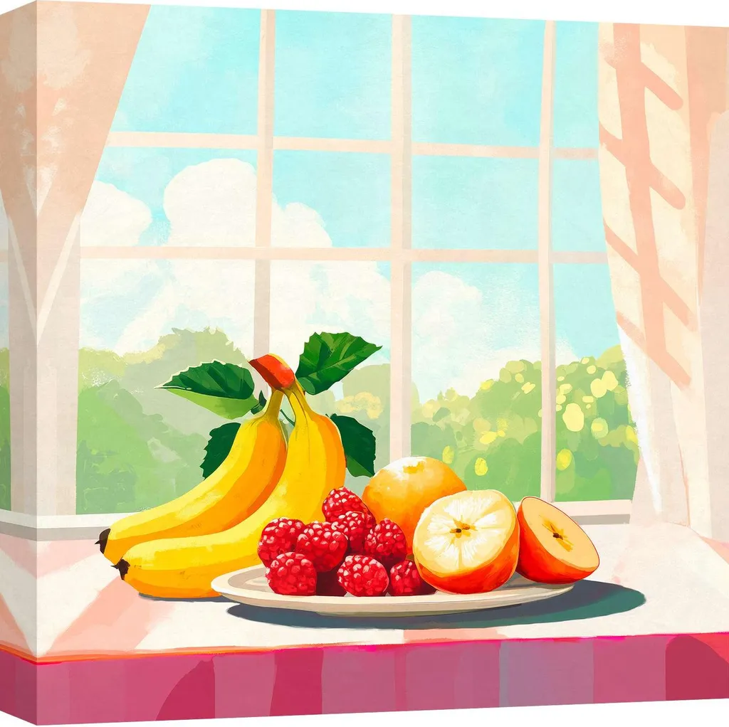 Tableau Déco Cuisine et Salon Nature Morte Moderne sur Toile 40 x 40