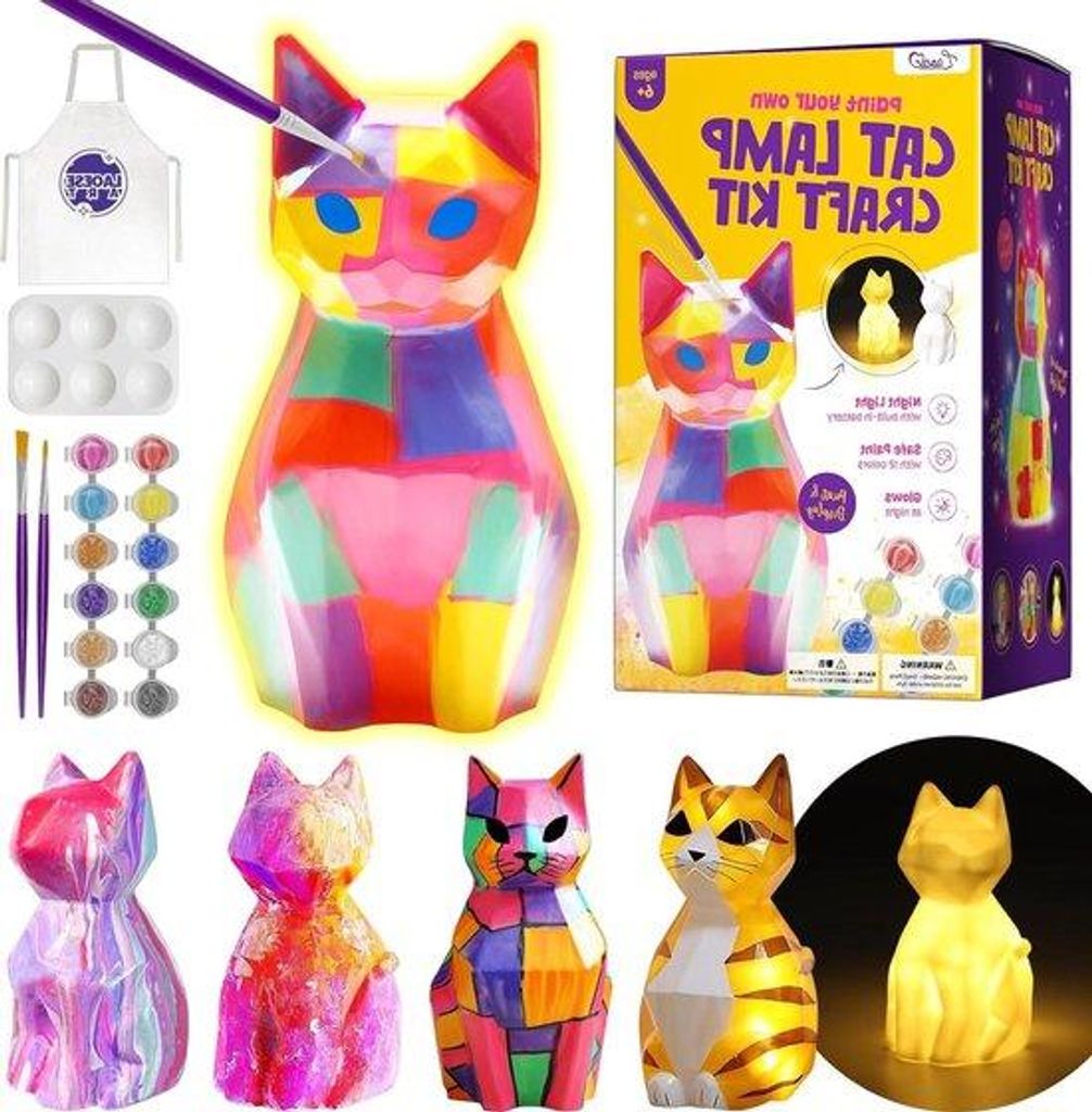 Kinderkunstprojectlamp Kit - Kunst en Ambachten - Geschenk für Mädchen und Jungen - Alter 6-12 Jahre