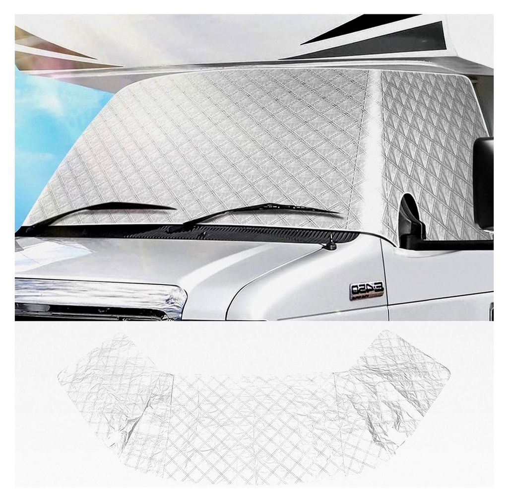 Windschutzscheibenabdeckung für Klasse C E450 RV 1997–2024, Autoabdeckung für Eis und Schnee, Wohnmobil-Frontscheibe, Sonnenschutz