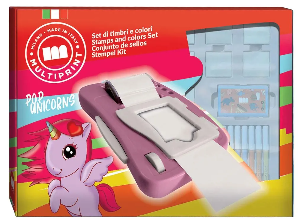Multiprint Machine à Stickers Licorne - Kit Créatif Tampons pour Enfant