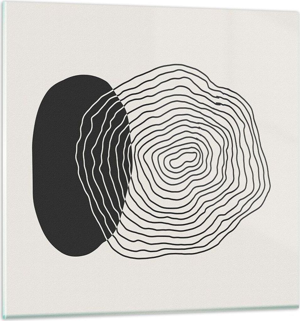 Bilder auf glas - Einteilig - Abstraktion Fleck Gläser - 30x30cm - Glasbilder - Wandbilder - Bilder - zum Aufhängen bereit - Wanddekoration aus G...