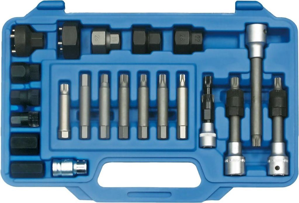 SW-Stahl 05275L Bitsatz für Freilaufriemenscheibe, 1/2", 22-teilig