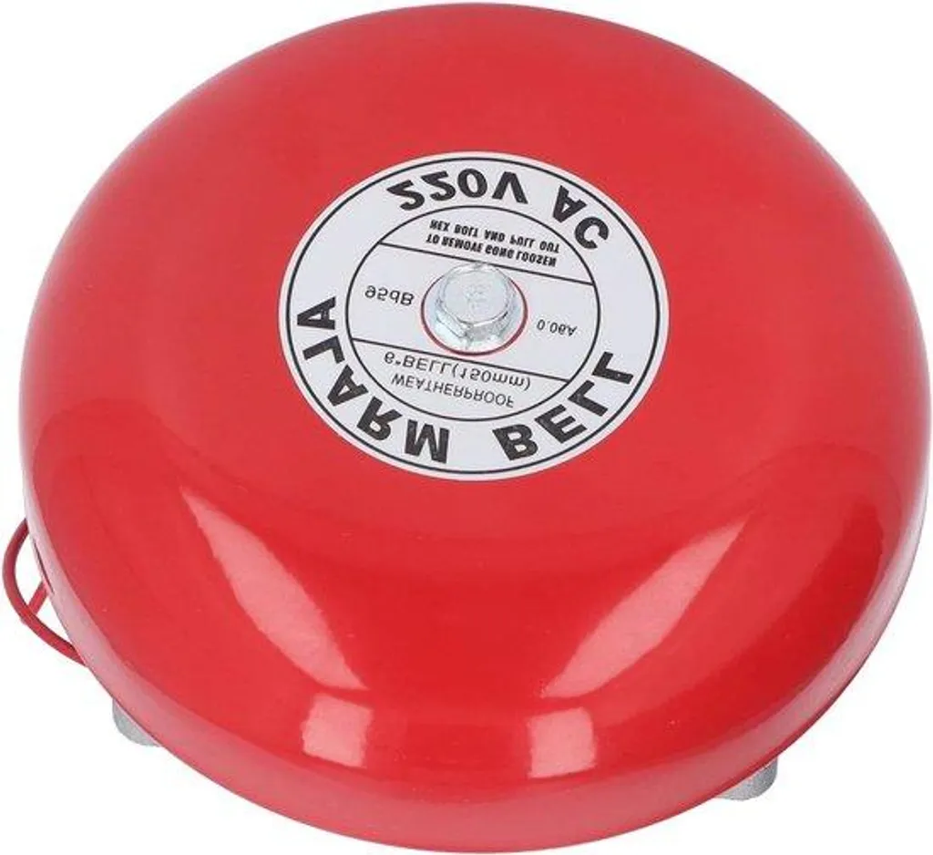 Alarme incendie 220V cloche métallique 95 dB pour maison et hôtel