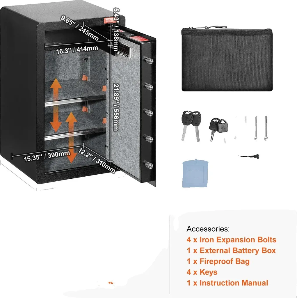 Protection de Documents et Bijoux 4CU.FT avec Alarme Intégrée Maison