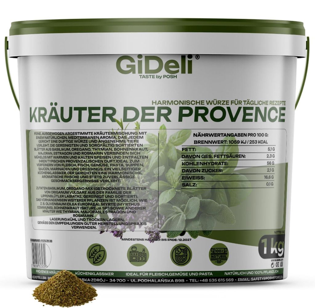 Kräuter der Provence 1kg Mediterran Naturbelassen Vegan Produktbild 