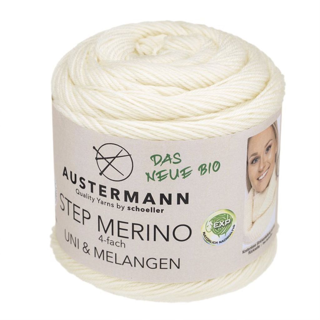 Austermann Step 4 Merino - Uni & Melangen (09 0317) Farbe: 1000 natur