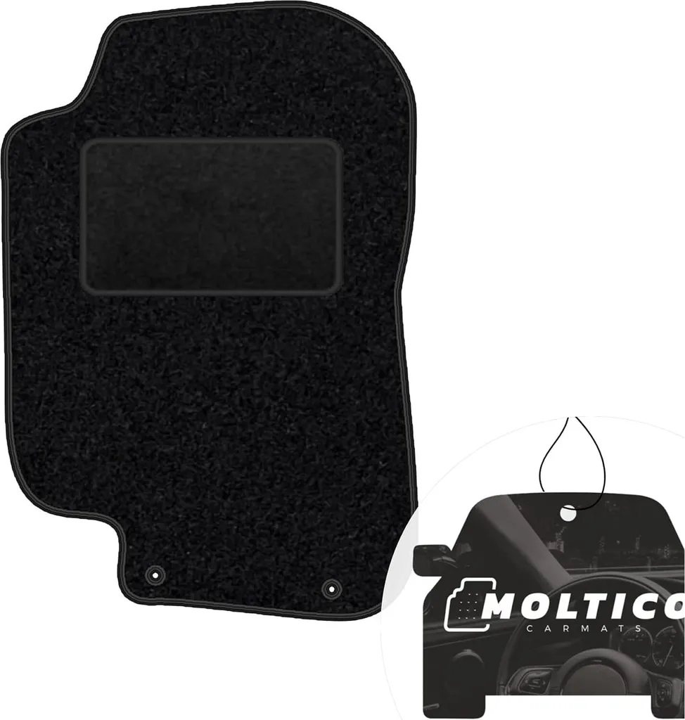 moto-MOLTICO tappetino conducente auto velours lato conducente tappetini auto nero tappetino conducente 1 pezzo adatto per Saab 900S 1993-1998