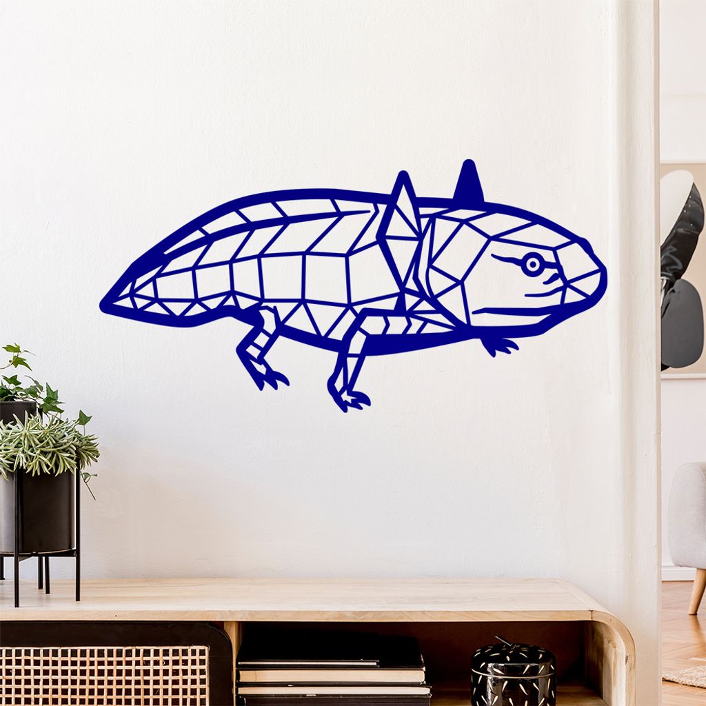 Axolotl Polygon Wandtattoo Wandaufkleber Wall Sticker - Dekoration, Küche, Wohnzimmer, Schlafzimmer, Badezimmer