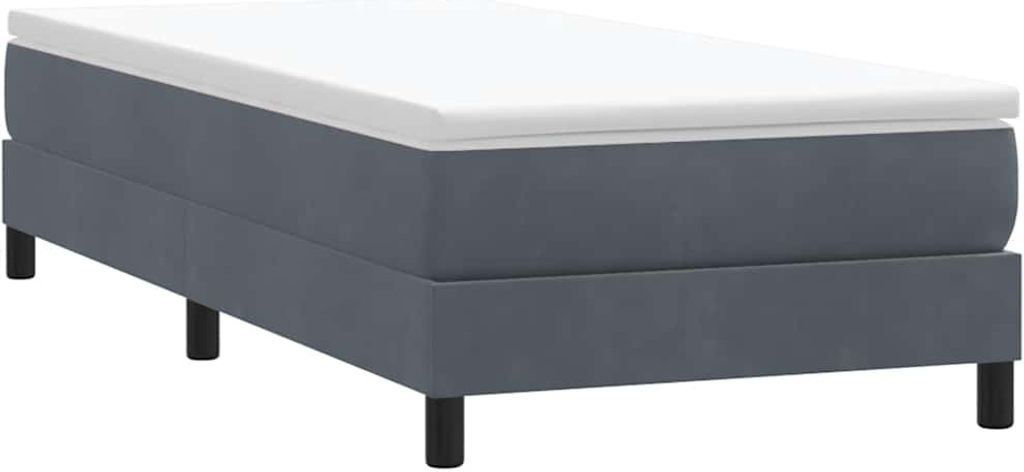 Maison Exclusive - Boxspringbett ohne Matratze Dunkelgrau 90x210 cm Samt