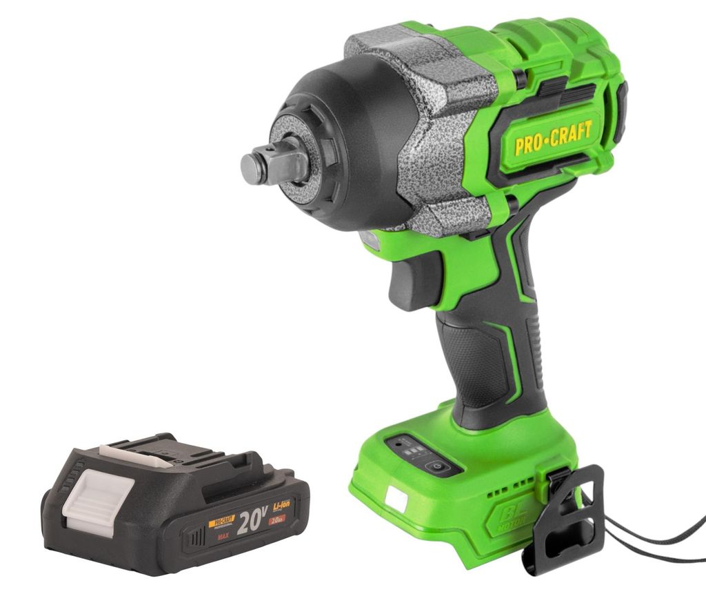 Procraft PWA36bb Akku Schlagschrauber 20 V 850 Nm 1/2" Brushless + 1x Akku 2,0 Ah - ohne Ladegerät