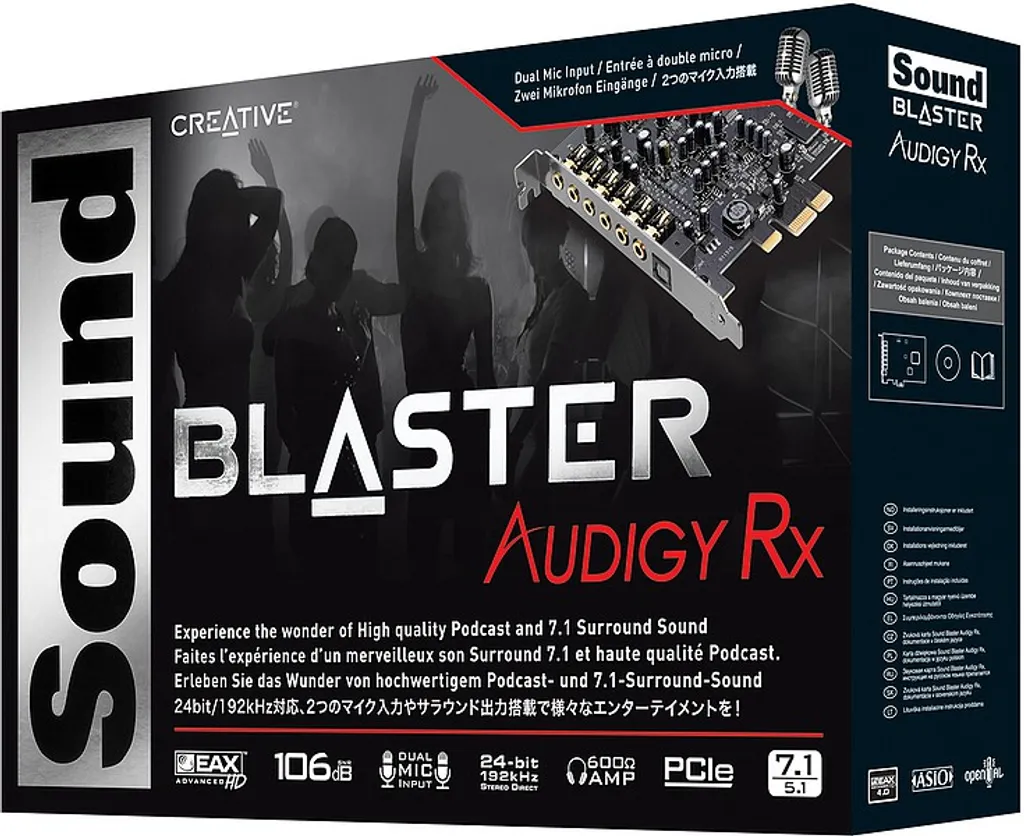 Scheda audio Creative Sound Blaster Audigy Rx Pci-E - 8