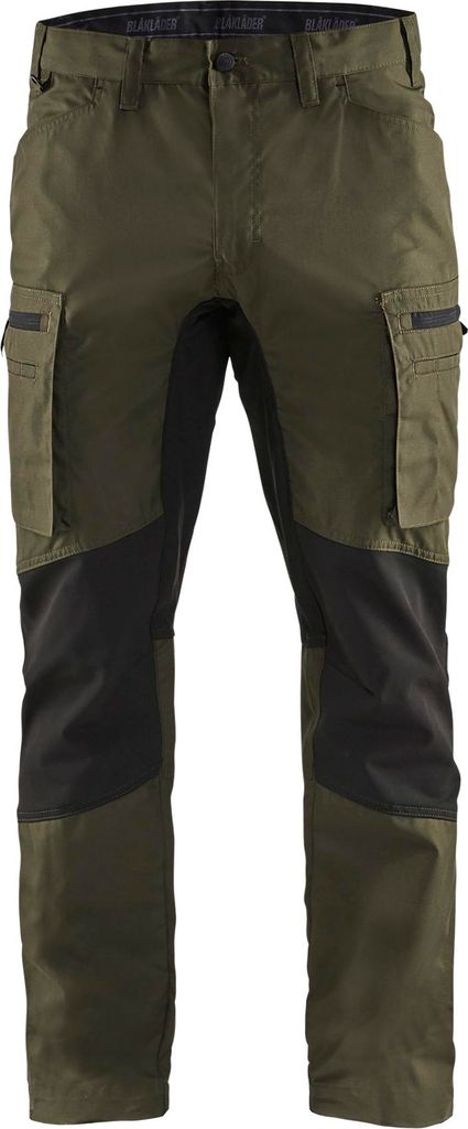 Blakläder Service Arbeitshose Stretch 1459 1845 in div. Farben, Farbe:dunkel olivgrün/schwarz, Größe:48