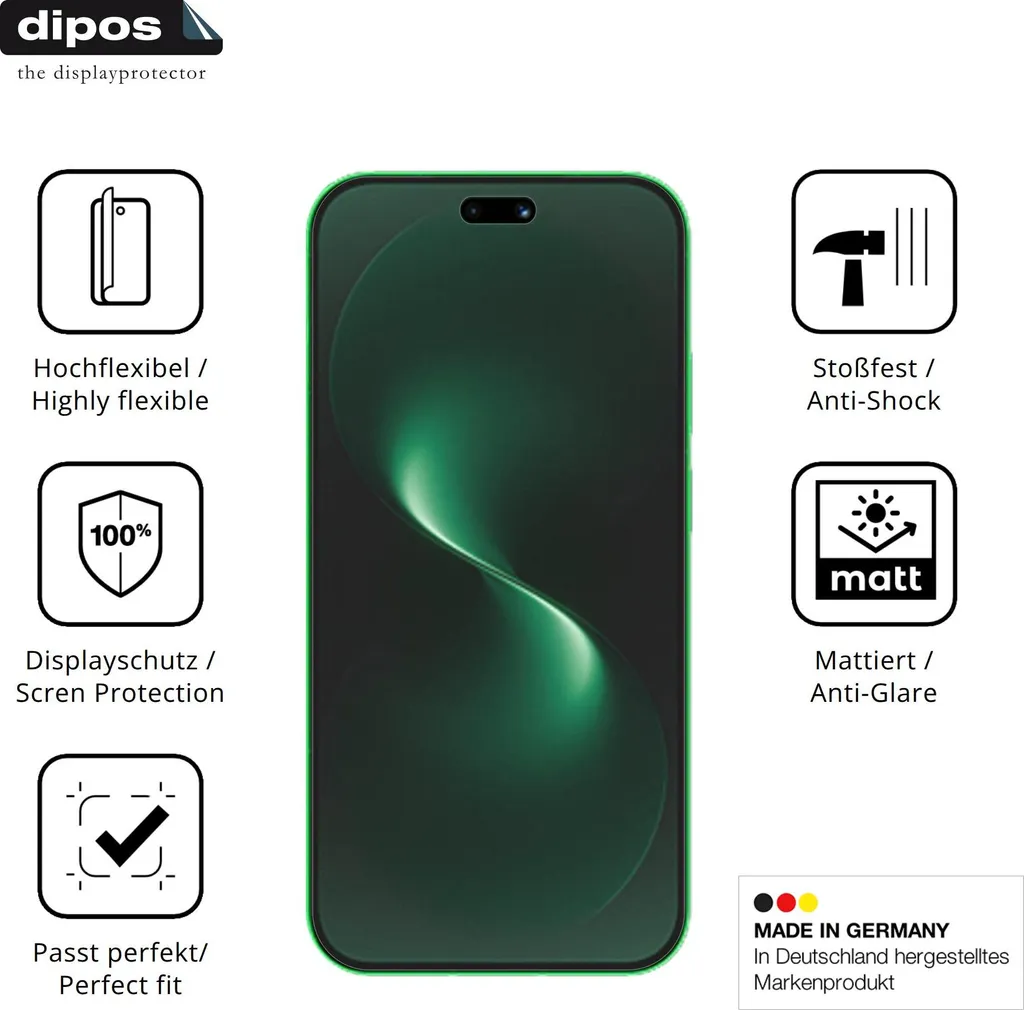 dipos I 6X Pellicola Protettiva Compatibile con Honor V40 5G Pellicola di Protezione Cristallo