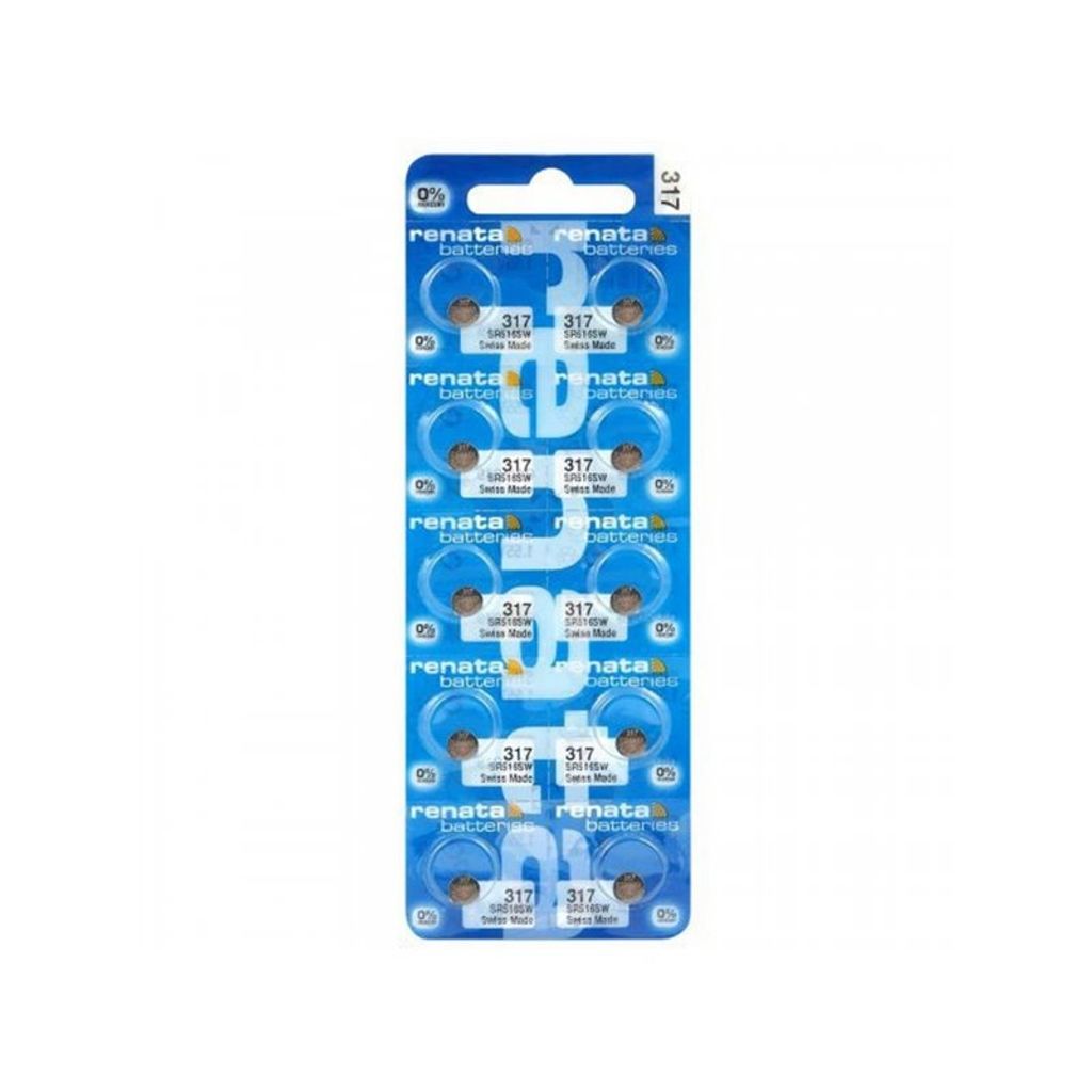 10x RENATA Uhrenbatterie 317 für Armbanduhr Knopfzelle SR 516 V317 SR516SW