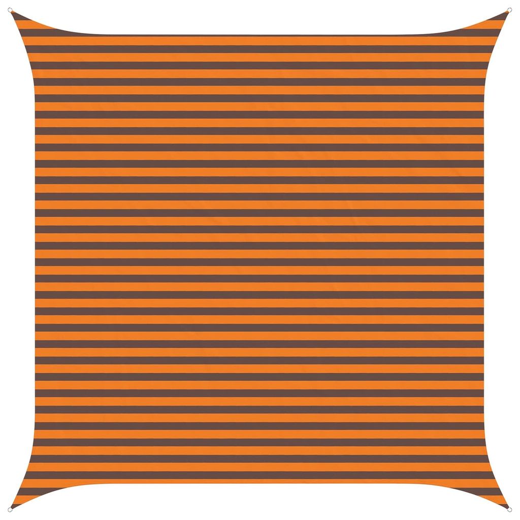 vidaXL Sonnensegel Orange und Braun 4 x 4 m 100 % Polyester Oxford