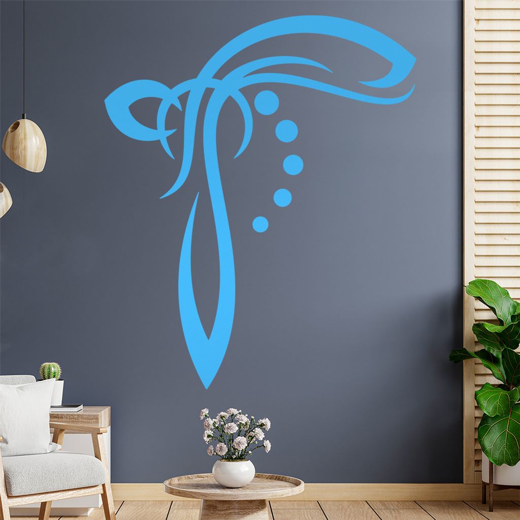 Blätter - Linien Punkte Wandtattoo in 6 Größen - Wandaufkleber Wall Sticker - Dekoration, Küche, Wohnzimmer, Schlafzimmer, Badezimmer