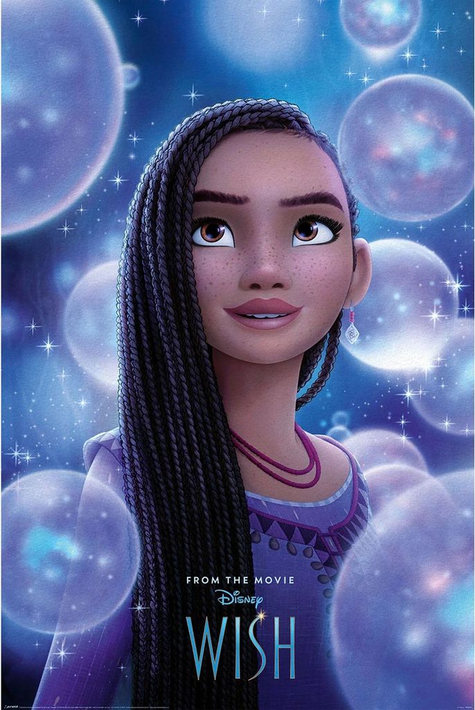 Disney Wish Film Wandposter mit Heldenmotiv, offiziell lizenziert, Größe 61x91,5 cm