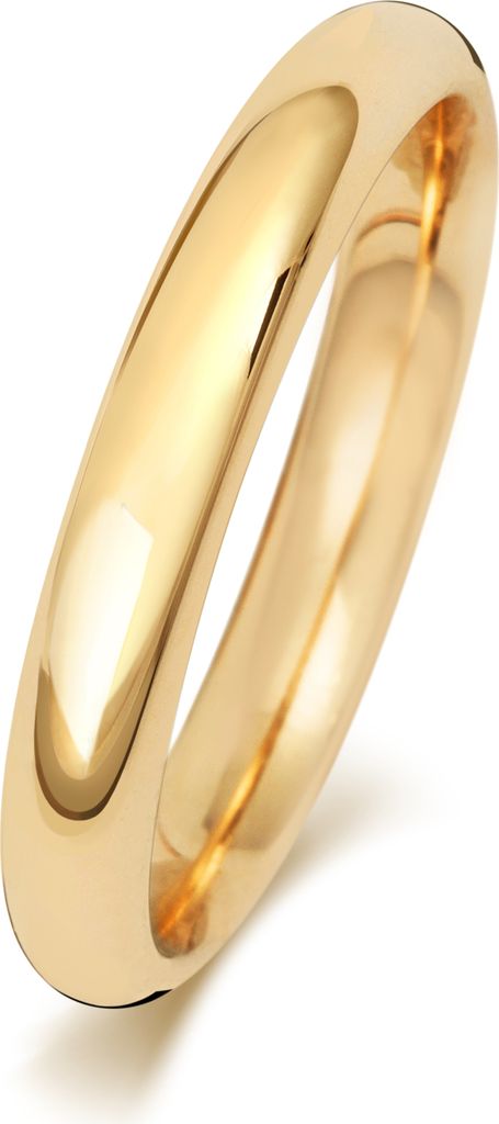 9 Karat (375) Gold 3mm Court Form Herren/Damen - Trauring/Ehering/Hochzeitsring, 69 (22.0); TRS188929KYRSZ